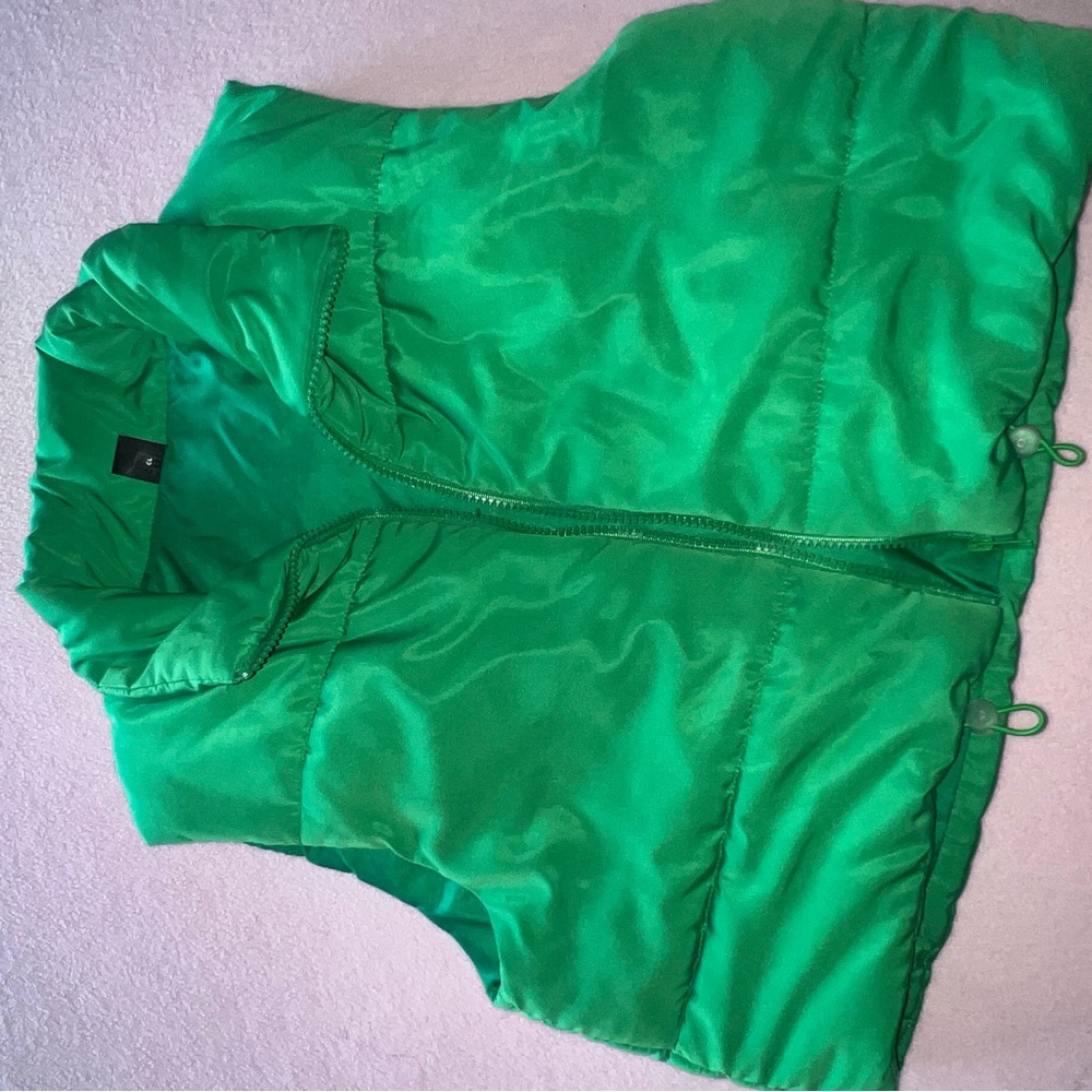 Green Puffer Vest - Picture 2 of 4